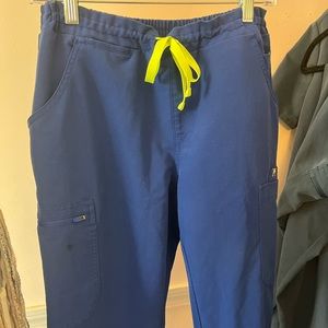 Royal Blue Figs Scrub Pants